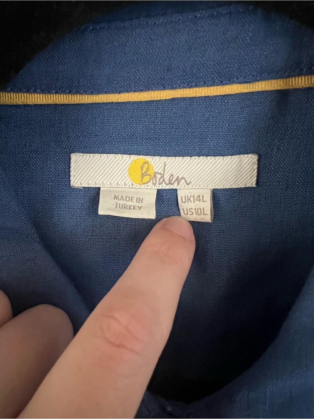 Boden Carrie Linen Shirt Dress, Size 10L - Picture 8 of 12
